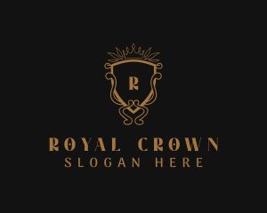 Ornamental Crown Shield logo design