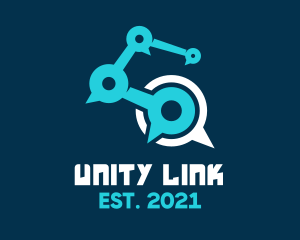 Modern Chat Link logo design