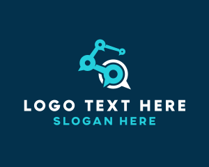 Link - Modern Chat Link logo design