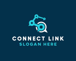 Modern Chat Link logo design