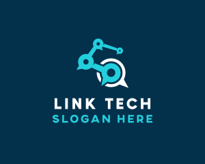 Modern Chat Link logo design