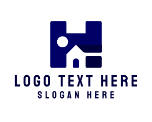 Hostel - House Property Letter H logo design