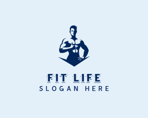 Workout Fitness Man logo design