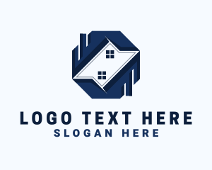 Real Estate - House Property Roof logo design