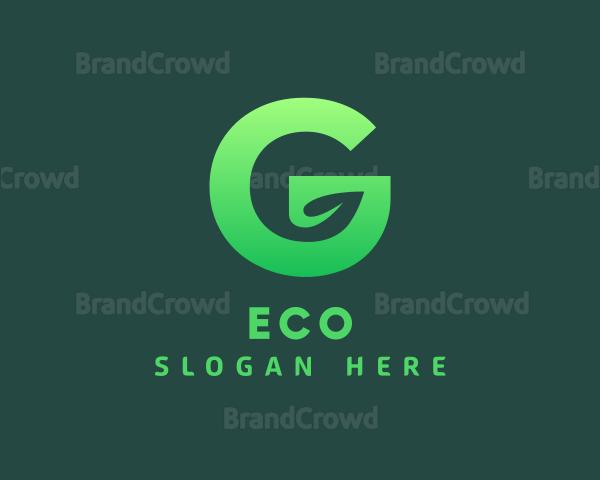 Organic Leaf Letter G Logo