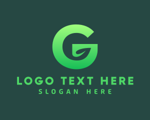 Plantation - Organic Leaf Letter G logo design