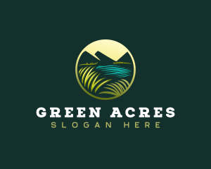 Grass Gardening Landscape logo design