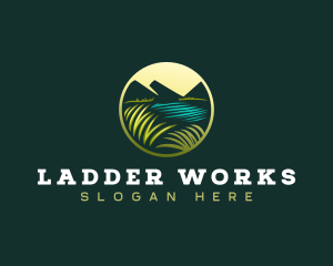 Grass Gardening Landscape logo design