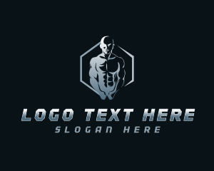 Muscle Bodybuilder Fitness logo design