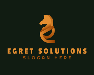 Elegant Horse Company Letter E logo design