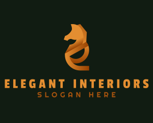 Elegant Horse Company Letter E logo design