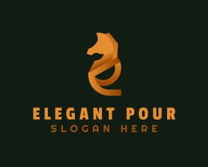 Elegant Horse Company Letter E logo design