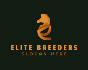 Elegant Horse Company Letter E logo design