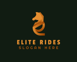 Elegant Horse Company Letter E logo design