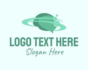 Thinking - Science Brain Orbit logo design