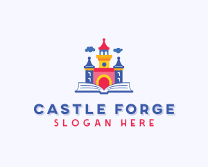 Childcare Kindergarten Castle logo design