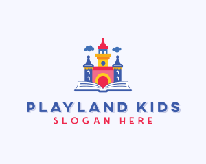 Childcare Kindergarten Castle logo design