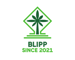 Oil - Green Cannabis Shrine logo design