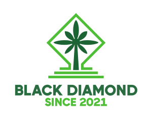 Green Cannabis Shrine logo design