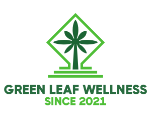 Green Cannabis Shrine logo design