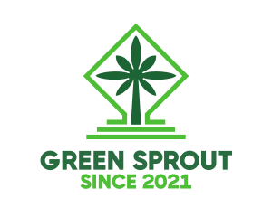 Green Cannabis Shrine logo design