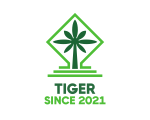 Cbd - Green Cannabis Shrine logo design