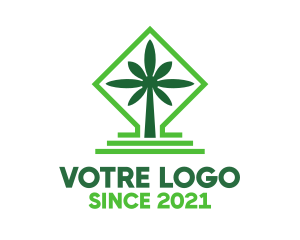 Cbd - Green Cannabis Shrine logo design