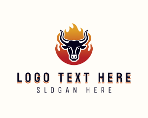 Meat - Flame Grilled Bbq logo design