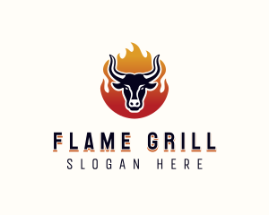 Flame Grilled Bbq logo design