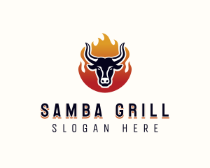 Flame Grilled Bbq logo design