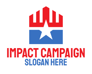 Campaign - Patriotic Star Pentagon logo design