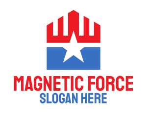 Patriotic Star Pentagon logo design