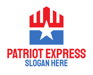 Patriotic Star Pentagon logo design