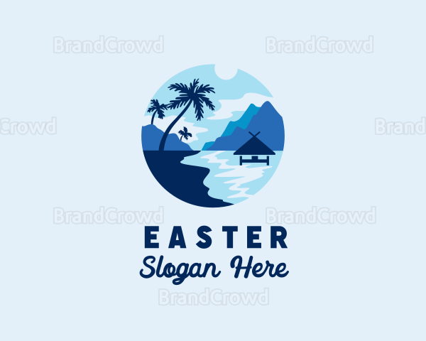 Travel Beach Vacation Logo