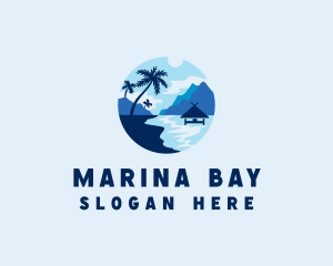 Travel Beach Vacation logo design