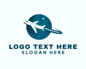 Airplane - Flying Airplane Transport logo design