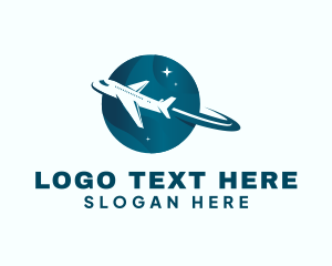 Flying Airplane Transport Logo