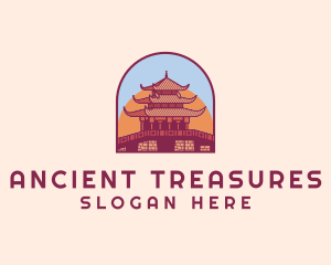 Chinese Temple Landmark logo design