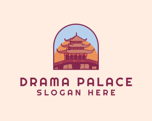 Chinese Temple Landmark logo design