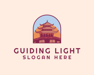 Chinese Temple Landmark logo design