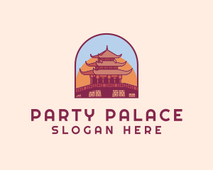 Chinese Temple Landmark logo design