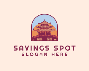 Chinese Temple Landmark logo design