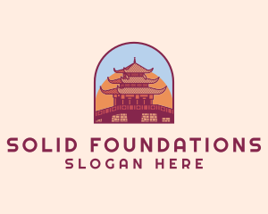 Tourist Attraction - Chinese Temple Landmark logo design