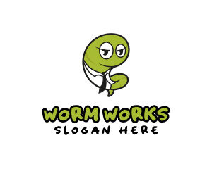 Worm - Nature Business Worm logo design