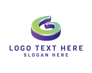 Mobile Application - Generic 3D Letter G Business logo design