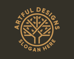 Tree Leaf Branch logo design