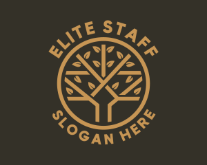 Tree Leaf Branch logo design