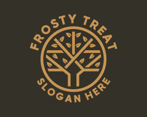 Tree Leaf Branch logo design