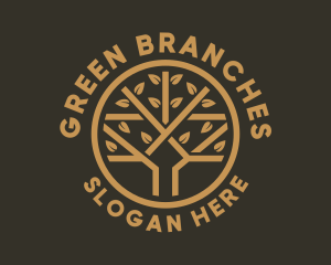 Tree Leaf Branch logo design