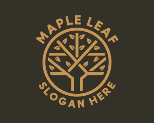 Tree Leaf Branch logo design